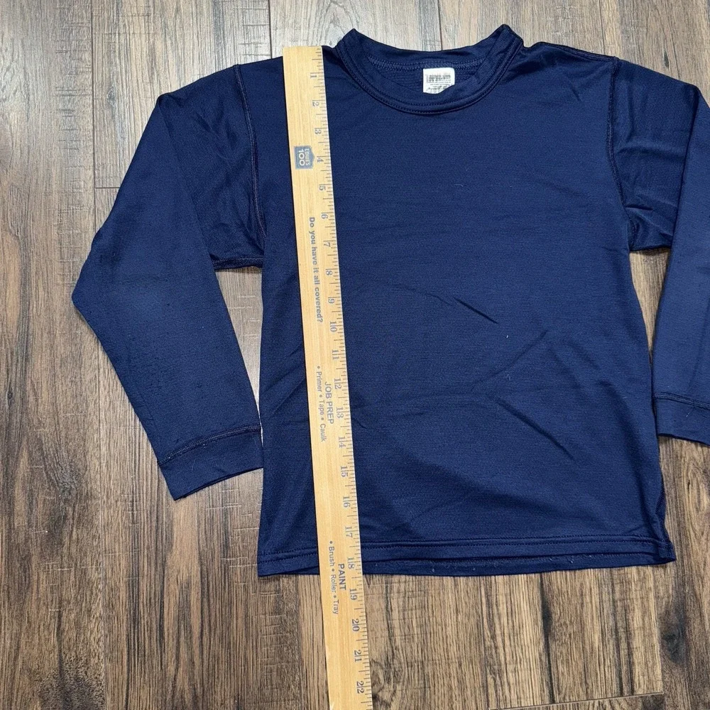 Patagonia Capilene Long Sleeve Shirt Made in USA Navy Blue Youth Size 8 Vintage